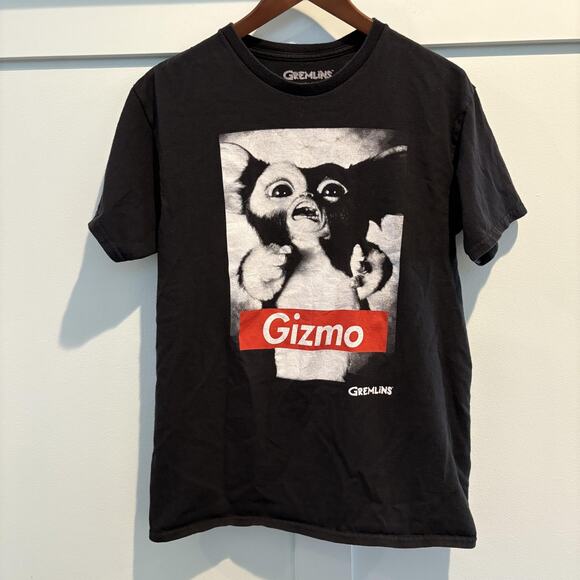 Gremlins Gizmo Graphic T Shirt Mens Medium Black Tee Warner Bros - Picture 1 of 9